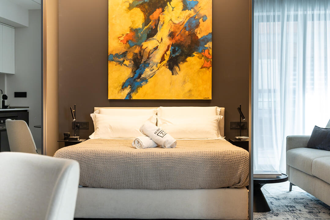 King-size bed with premium linens